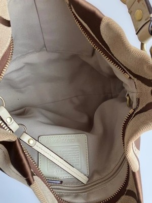 バッグ Coach Turn Lock Shoulder Bag Brown 10619 Vintage Coach Signature Turnlock Brown One-Shoulder Bag 10619 | eBay