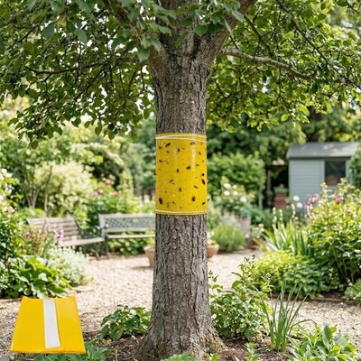 Leimringe Selbstklebend Baumstamm 25cm Baumleimring Garten Insektenschutz