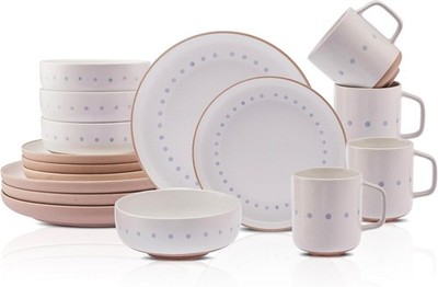 Karaca Haag 16-Piece Glaze Stoneware Dinnerware Kitchen Dishware Dining Set NEW