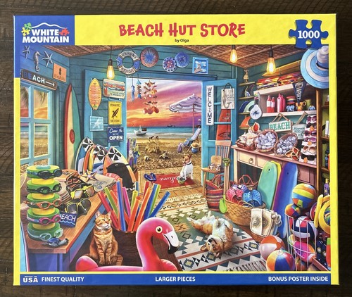 White Mountain 1000 Piece Puzzle - Beach Hut Store (Larger Pieces)