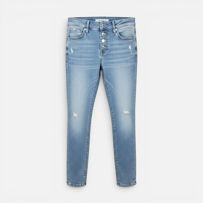 Mavi Damen Jeans Lexy Mid-Rise,Super Skinny Lt Sky Destroyed Glam Blau, W28 L27