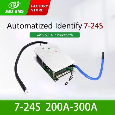 JBD BMS 7S-24S 24v/36v/48v/60v/72v 200A 400A LFP NMC Battery W/Balance BT/RS485