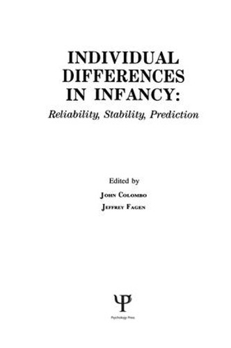 individual Differences in infancy by John Colombo, Jeffrey Fagen - 9781138882720