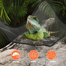 2 Pcs Reptile Hammock Lizard Snake Hanging Bed Pet Swing Toy Supplies
