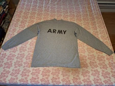 U.S. Army Physical Fitness Uniform (IPFU) Long Sleeve Shirt Size Large Used