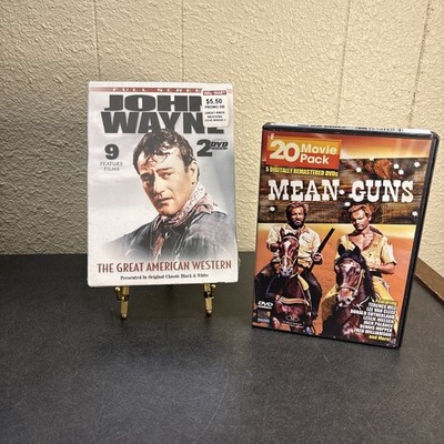 Mean Guns~20 Movie Pack~4 DVDs & John Wayne 9 Feature Films DVD