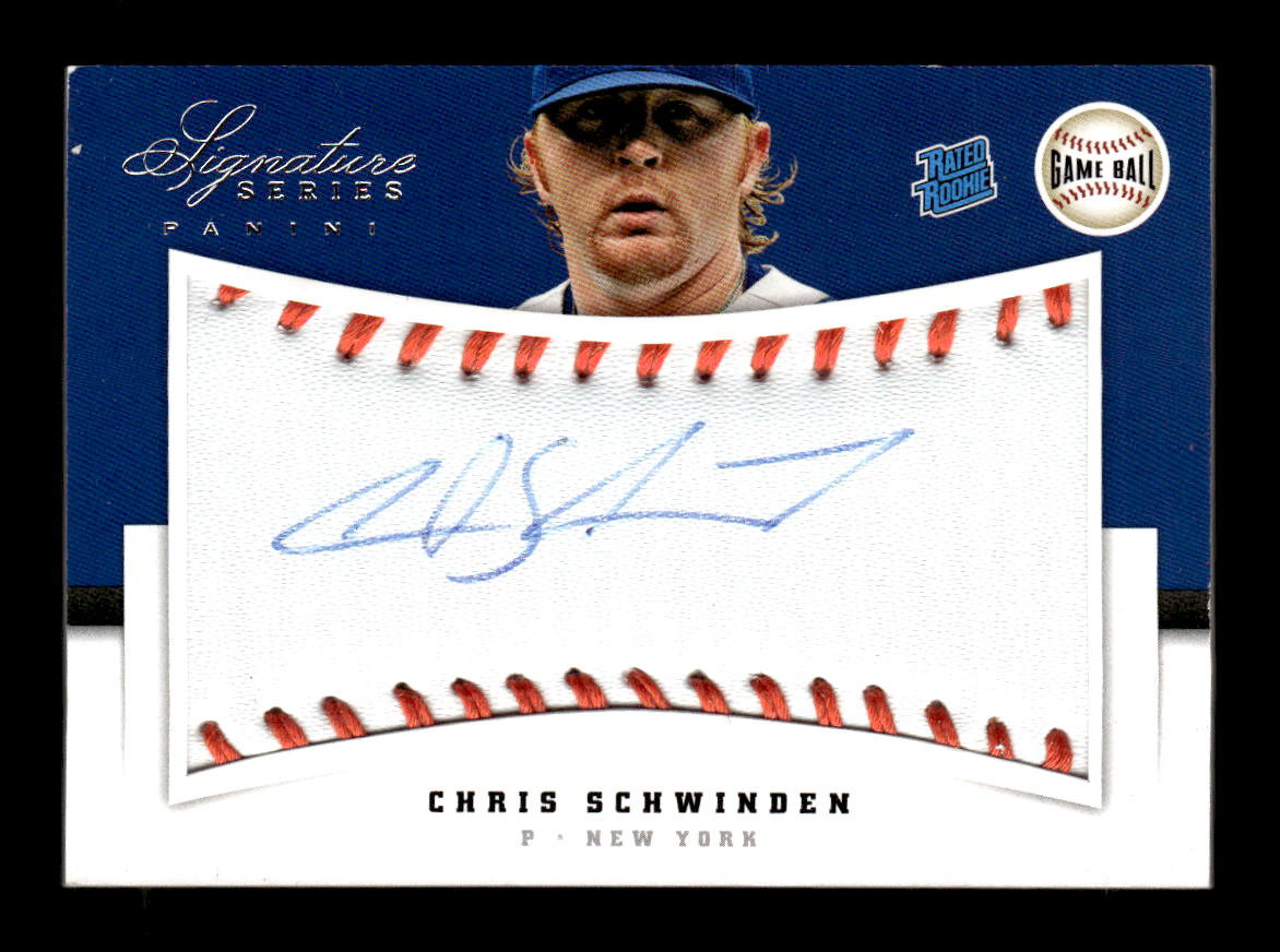 2012 Panini Signature Series Chris Schwinden Rookies Game Ball Autograph /299