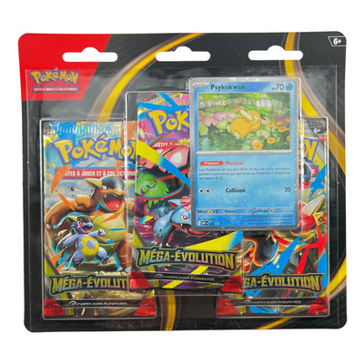Pokémon   Tripack 3 Booster Psykokwak ME01 Mega Evolution ME1 TCG Sealed A
