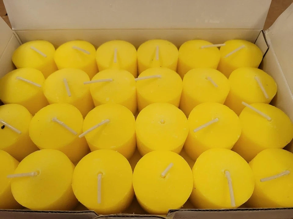 Set of 24 Citronella Votive Candles - 10 Hour Burn Time - Image 4 of 4