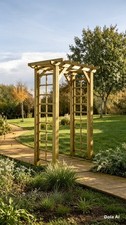 Garden Arch Way Wood Trellis