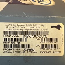 Intel Core 2 Duo E6850 3GHz Dual-Core (BX80557E6850) Processor
