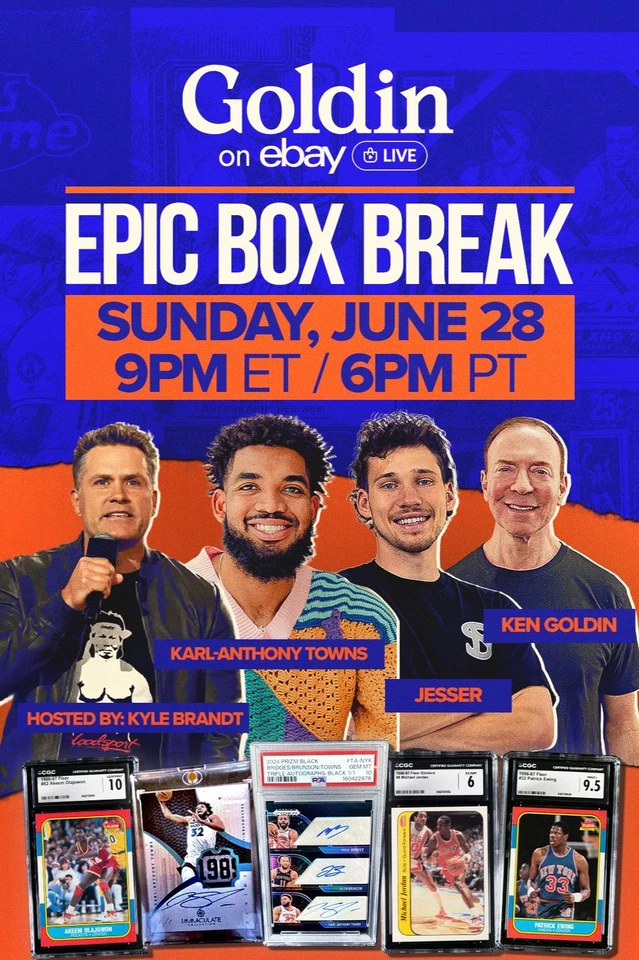 NBA CHAMPION KARL-ANTHONY TOWNS, JESSER, & KEN GOLDIN | Epic Live Box Break