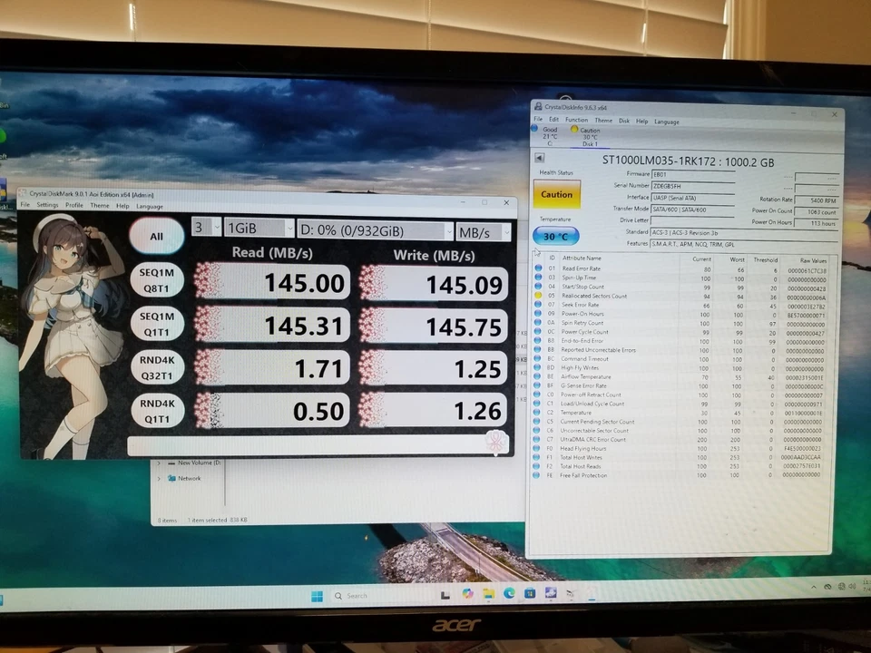 Seagate LaCie Mobile Drive 1TB USB-C HDD Hard Drive LRD0TU9 ST1000LM035-1RK172 - Image 4 of 4
