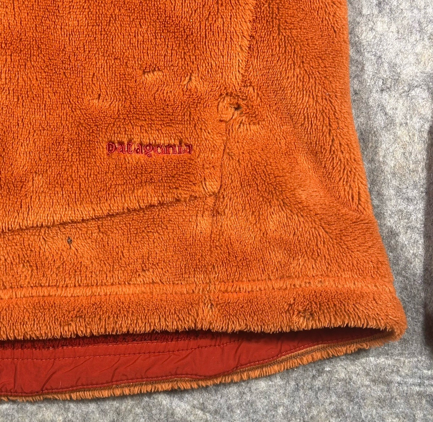 Patagonia R4 Fleece Jacket Women’s L Orange Polartec Full Zip USA Vintage READ thumbnail 3