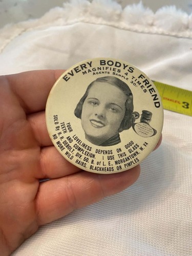 Antique 'Every Bodys Friend' Advertising Pocket Mirror, Women's Care