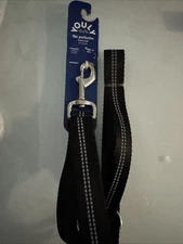 YOULY The Protector - Black Reflective - 6’ Dog Lead/Leash With Padded Handle