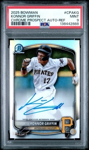 2025 Bowman Konnor Griffin Refractor Auto /499 PSA 9 Mint Pittsburgh Pirates