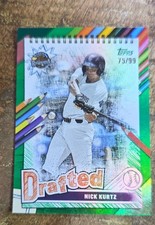 2025 Topps Pro Debut - Drafted Nick Kurtz #DF-2 Green Foil /99 (RC)
