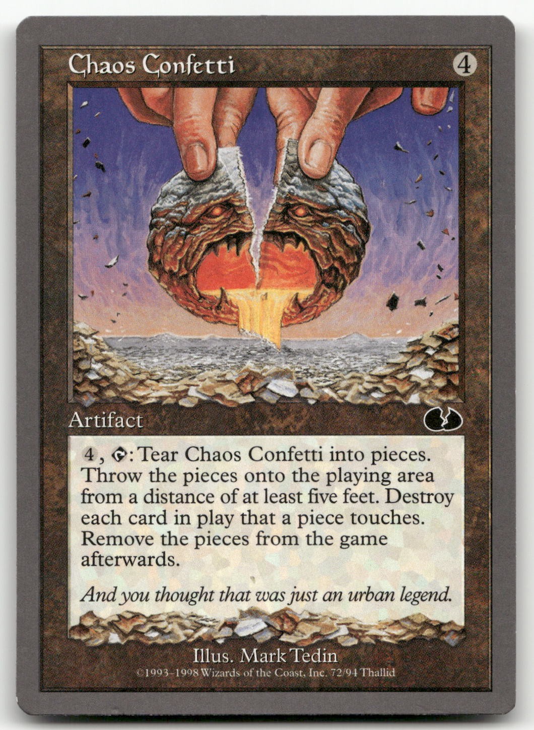 Chaos Confetti #72 (NM) Unglued UGL Magic MTG