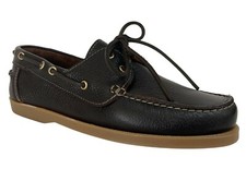 UPPER CLASS men's boat shoe hammered leather brown unlined 02/INS BLADE