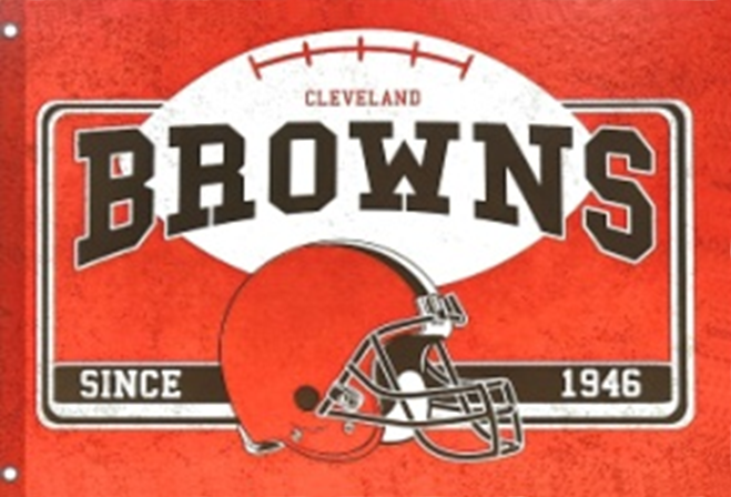 Cleveland Browns NFL Heavy Duty 36x52 Oversized Team Flag