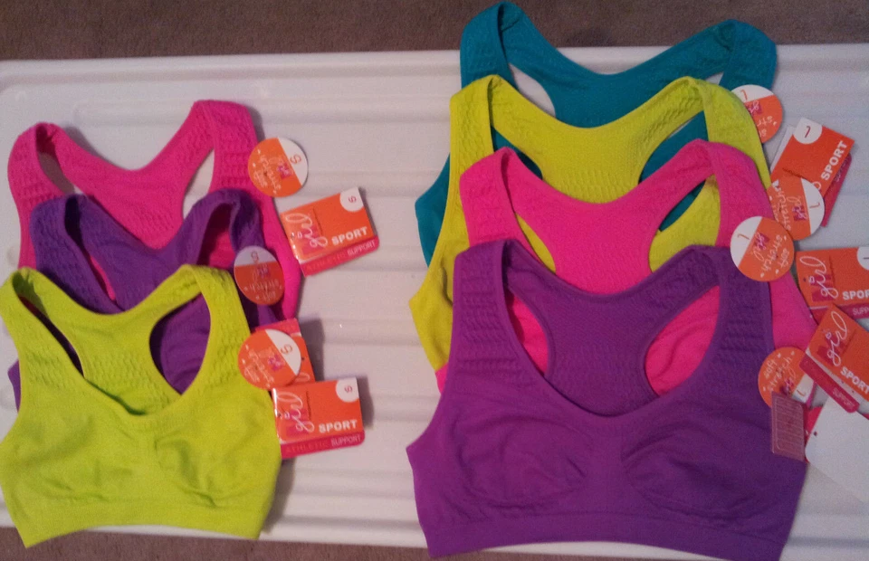 Maidenform Sports Bra Hot Solid Colors Racer Back Athletic Athleisure Size S-L - Image 2 of 4