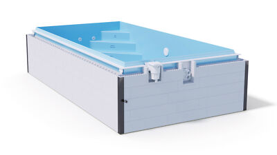 Schwimmbecken Albixon QBIG BENEFIT Skimmer Pool 3,5x7m Schwimmbad Polypropylen