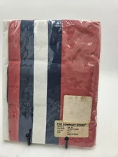 New The Company Store Standard Pillowcase Sham Sports Red White Blue Stripes