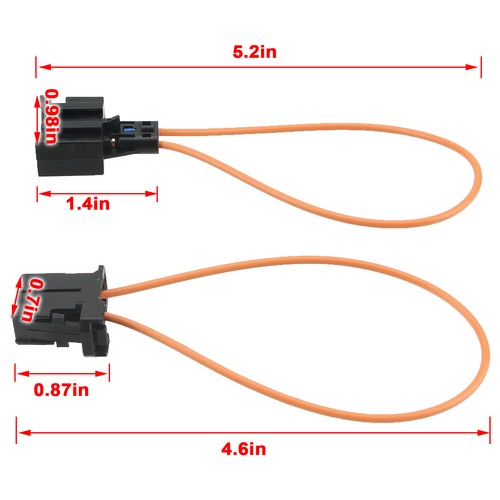 Most Fiber Optic Loop Bypass Male & Female Kit Adapter For Mercedes Benz Porsche - Picture 2 of 12