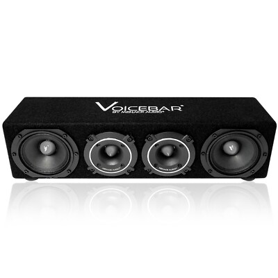 MENACE AUDIO VOICEBAR  - High Output Slim Profile Midrange Enclosure Silver
