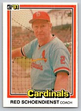 1981 Donruss - #431 Red Schoendienst