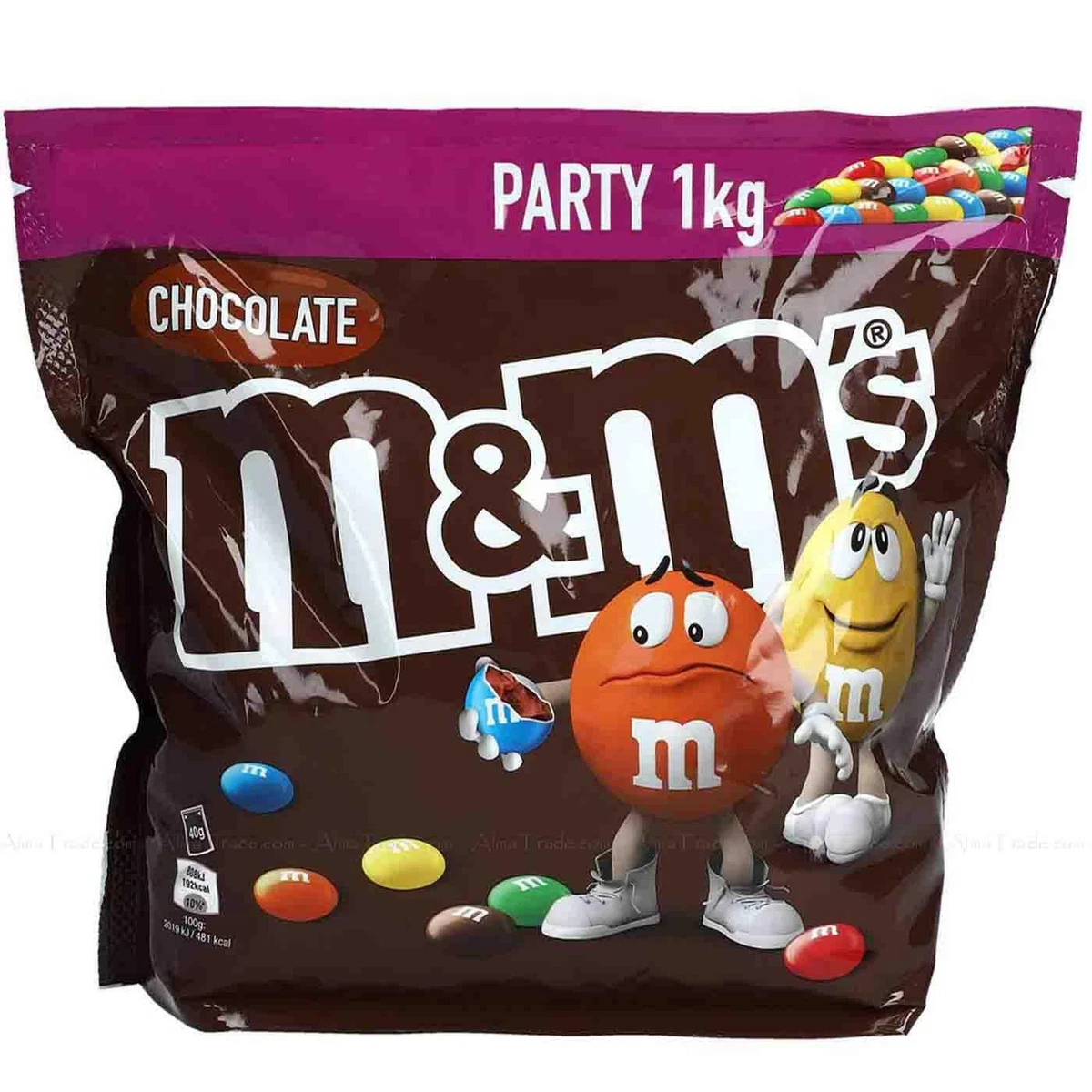 M&Ms Peanut Chocolate Party Bag Sharing party bag Pouch Gift Pack of 1  kg