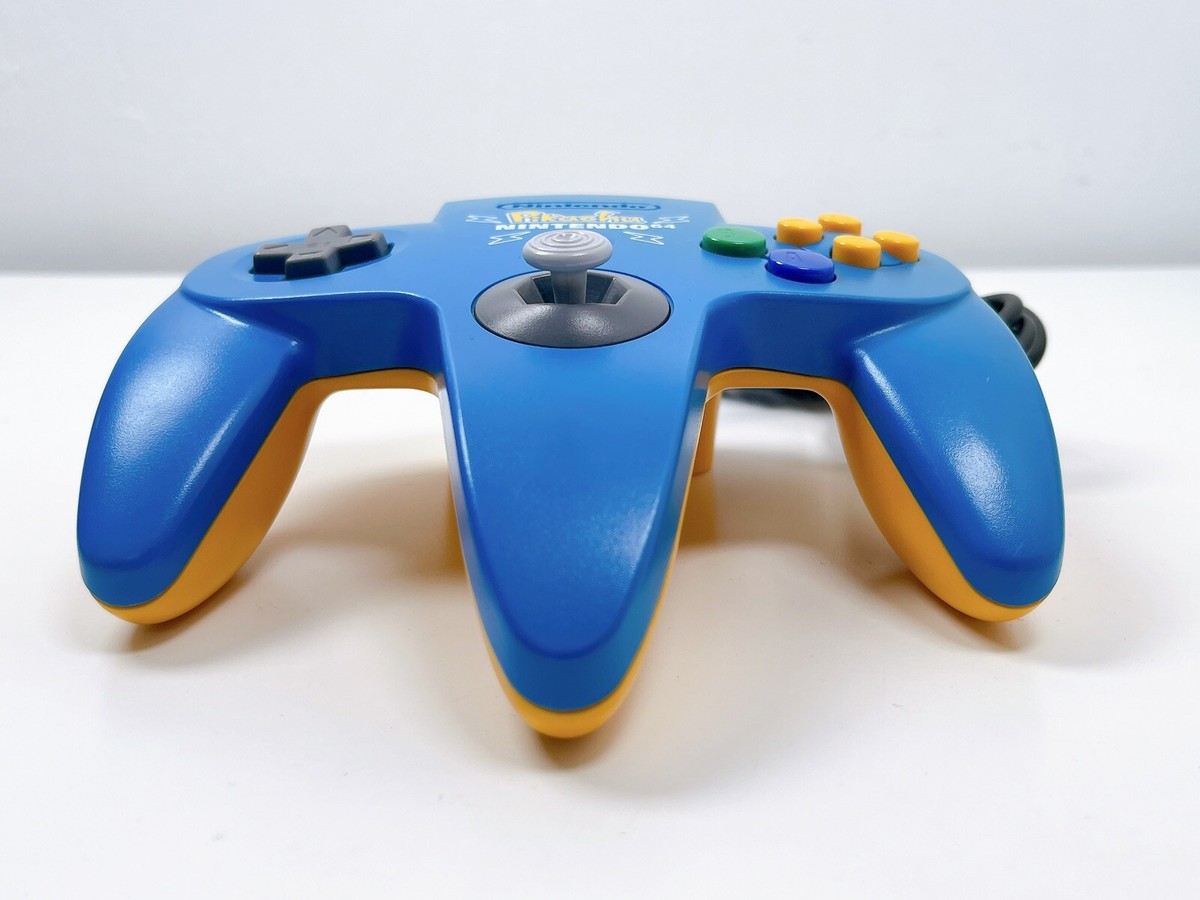 Nintendo 64 Pikachu Blue & Yellow Controller Pokemon NUS-005 Nintendo 64 Pikachu Blue & Yellow Controller Pokemon NUS-005