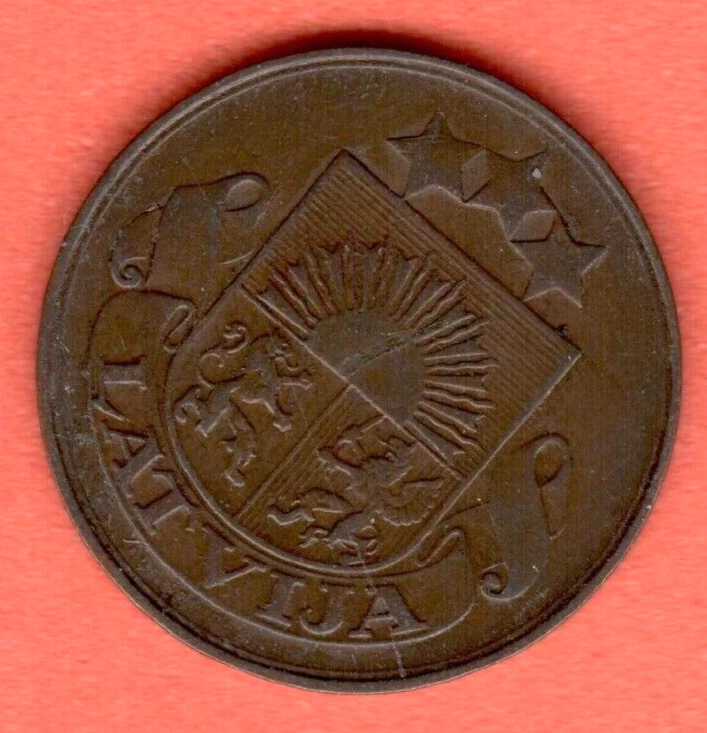 LATVIA LETTLAND 5 SANTIMI 1922 OLD COIN 5562 - Image 2 of 2