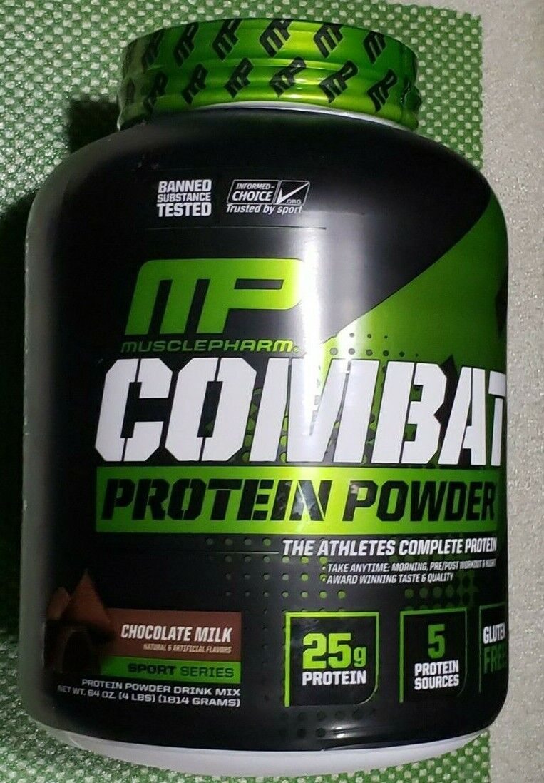 Musclepharm - COMBAT Protein Powder - Chocolate Milk - 4 lbs - EXP 1/2024
