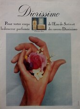 publicite    BEAUTE  DIORISSIMO  de  DIOR   annee 1968   A4234