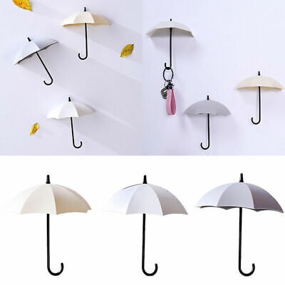 3Pcs/Lot Umbrella Shaped Key Hanger Rack Holders Wall For Home Organio E8T5