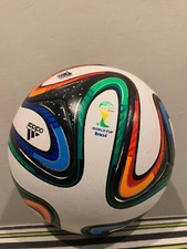 Ballon De Football Officiel FIFA Brazuca Coupe Du Monde 2014 Taille 5 Bleu - Cuir Composite, Usage Match/entraînement