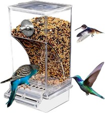 No Mess Bird Feeder for Cage with Perch,Bird Seed Catcher transparent
