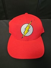 DC Comics The Flash Licensed Embroidered Logo Cap Hat NWOT one Size Fits Most