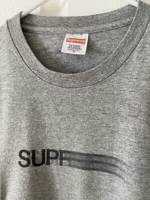 Supreme Motion Logo T-shirt Heather Grey Medium SS20 Made in USA