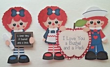 3D- U Pick- Love Boy Girl Raggedy Anne Andy Paper Embellishment
