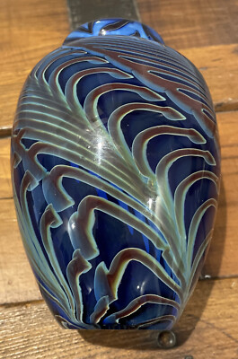 James Clarke Art Glass Vase—Signed Dated 1985 | eBay
