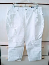 Terra  Sky PLUS Women's Cotton Comfort Waist Distressed Cuffed Jeans 22W