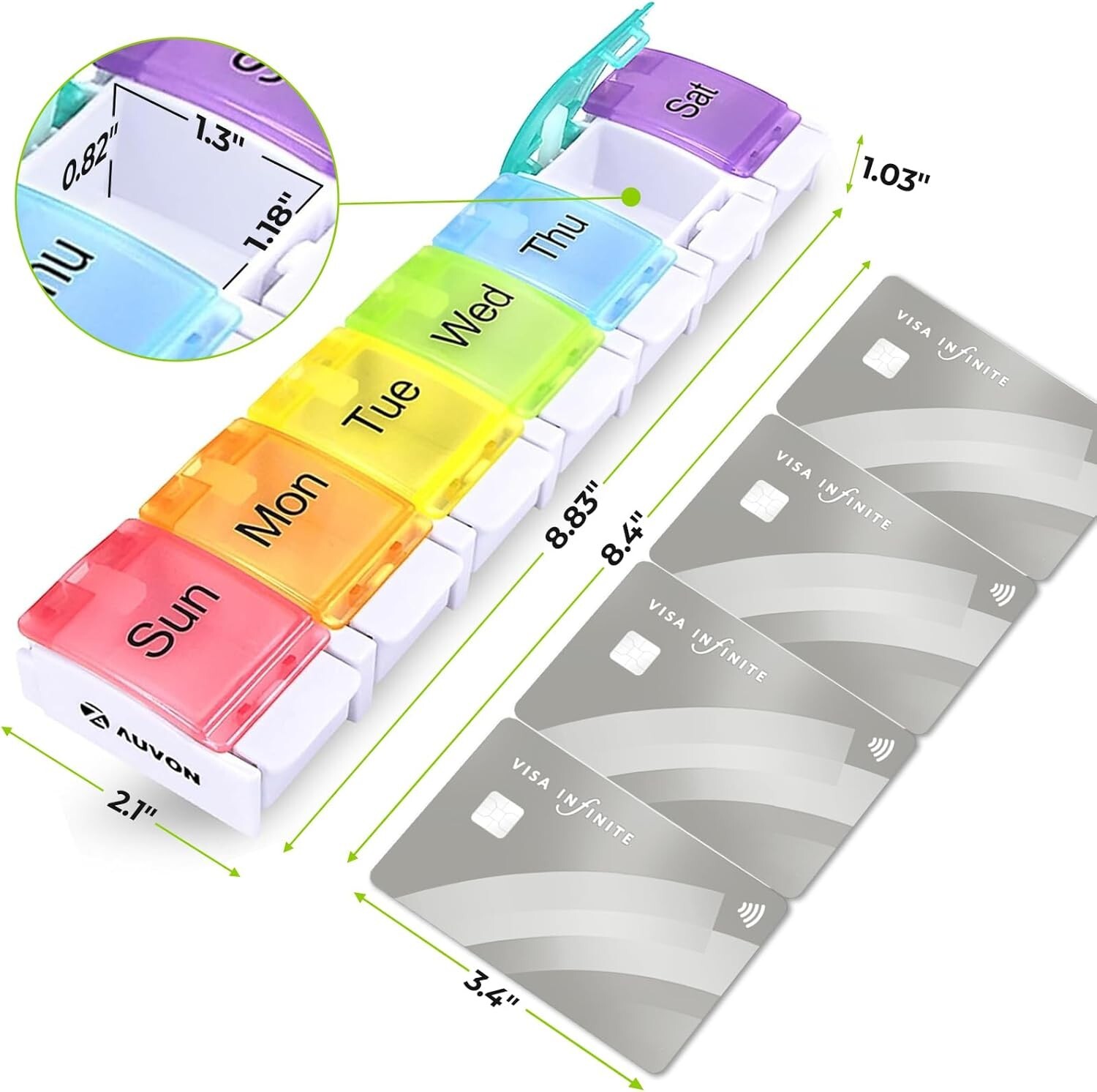 BPA-Free Weekly Pill Organizer - Arthritis Friendly & Travel-Ready Case