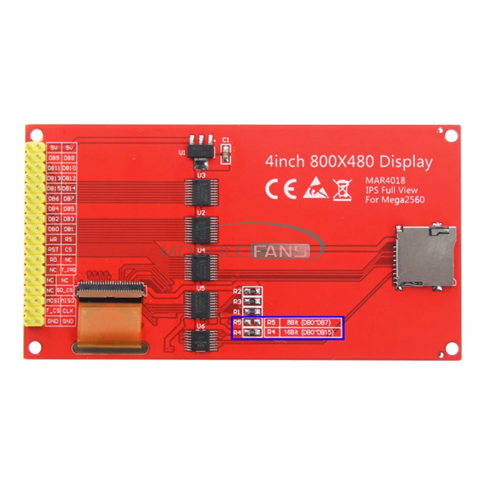 4,0" TFT LCD Farb Touchscreen Modul für Arduino Unterstützung Mega2560 5V - Bild 3 von 4
