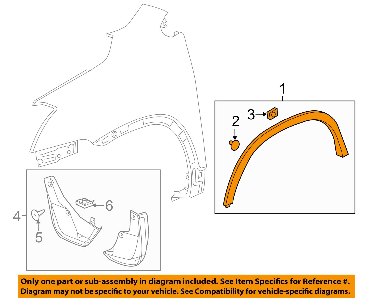 GM OEM 17-22 Trax Fender Exterior Trim-Wheel Opng Mldg 42490924 | eBay