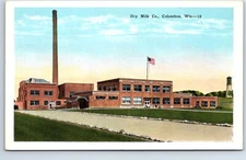 Postcard Wisconsin Columbus Dry Milk Co Dairy Cheese Curds??? I'm Hungry