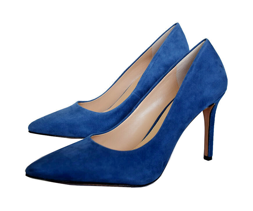 箱付 未使用 Vince Camuto 青 スエード ハイヒール Vince Camuto Deep Blue True Suede Savilla Pumps Women's Size
