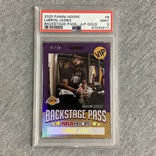 2020-21 Hoops Lebron James Backstage Pass Gold Artist Proof /10 PSA 9 Mint